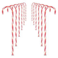 Joiedomi 12pcs Thin Red Candy Cane Christmas Pathway Lights 28in 12 Joiedomi 12pcs Thin Red Candy Cane Christmas Pathway Lights 28in -Christmas Ornaments Sales Store 28 Christmas Candy Cane Pathway Marker thin red 5 result 600x600 1