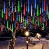 Joiedomi 3x 8 Tubes (12in) Christmas Meteor Shower Rain Lights, Multicolor 1 Joiedomi 3x 8 Tubes (12in) Christmas Meteor Shower Rain Lights, Multicolor -Christmas Ornaments Sales Store 288 LED Meteor Shower Rain Lights 8 Tubes 30cm Multicolor 3 Pack 1 result 600x600 1