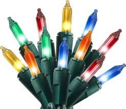 Joiedomi 2x150 LED Multicolor Christmas Green Wire String Lights 38.7ft