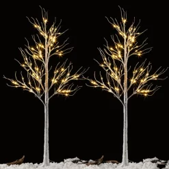 Joiedomi 2pcs 96 LED White Birch Tree Decoration With Lights 6ft -Christmas Ornaments Sales Store 2Pcs 96 LED White Birch Tree Decoration with Lights 6ft 1 600x600 1