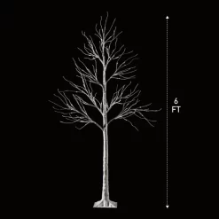 Joiedomi 2pcs 96 LED White Birch Tree Decoration With Lights 6ft -Christmas Ornaments Sales Store 2Pcs 96 LED White Birch Tree Decoration with Lights 6ft 4 600x600 1