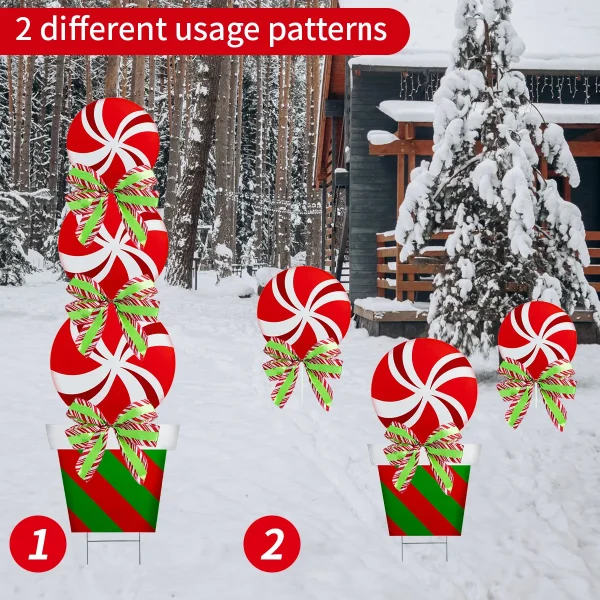Joyin 2pcs Outdoor Christmas Yard Signs With Stakes 4 Joyin 2pcs Outdoor Christmas Yard Signs With Stakes - Image 2