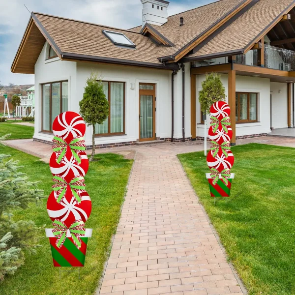 Joyin 2pcs Outdoor Christmas Yard Signs With Stakes 6 Joyin 2pcs Outdoor Christmas Yard Signs With Stakes - Image 4