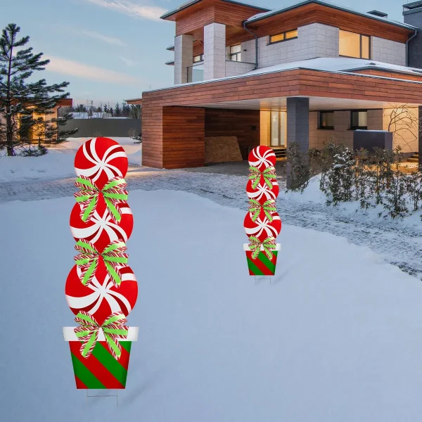 Joyin 2pcs Outdoor Christmas Yard Signs With Stakes 7 Joyin 2pcs Outdoor Christmas Yard Signs With Stakes - Image 5