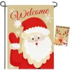 Joyin 2pcs Welcome Burlap Christmas House Flags -Christmas Ornaments Sales Store 2Pcs Christmas Burlap Welcome Flag 1