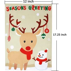 Joyin 2pcs Welcome Burlap Christmas House Flags 13 Joyin 2pcs Welcome Burlap Christmas House Flags -Christmas Ornaments Sales Store 2Pcs Christmas Burlap Welcome Flag 6