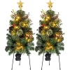 Joiedomi 2pcs Prelit Christmas Tree Pathway Lights 24in 1 Joiedomi 2pcs Prelit Christmas Tree Pathway Lights 24in -Christmas Ornaments Sales Store 2Pcs Christmas Prelit Pathway Tree 24in 1 1