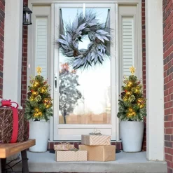 Joiedomi 2pcs Prelit Christmas Tree Pathway Lights 24in -Christmas Ornaments Sales Store 2Pcs Christmas Prelit Pathway Tree 24in 2 600x600 1