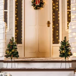 Joiedomi 2pcs Prelit Christmas Tree Pathway Lights 24in -Christmas Ornaments Sales Store 2Pcs Christmas Prelit Pathway Tree 24in 7 600x600 1