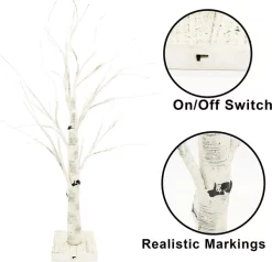 Joiedomi 2pcs LED Christmas Warm White Birch Tree 13 Joiedomi 2pcs LED Christmas Warm White Birch Tree -Christmas Ornaments Sales Store 2Pcs LED Birch Tree with 24 Lights 24in 6 result 600x579 1