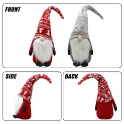 Joyin 2pcs Red And Grey Swedish Santa Gnome Ornaments -Christmas Ornaments Sales Store 2Pcs Red and Grey Christmas Plush Gnome 3 result 600x600 1
