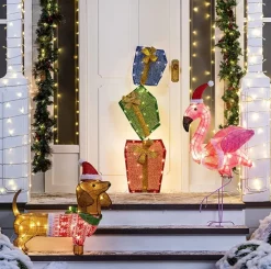 Joiedomi 2ft LED Dog Christmas Decoration -Christmas Ornaments Sales Store 2ft Tinsel Wiener Dog Christmas Yard Lights 2 600x596 1