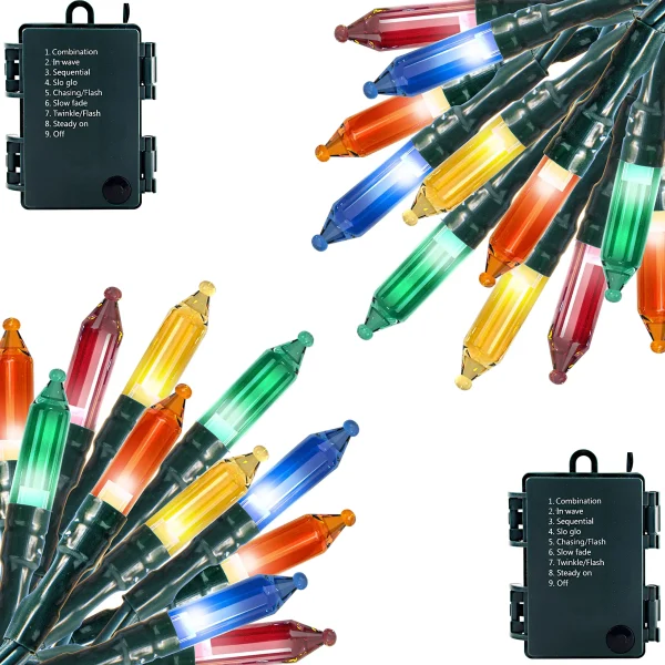 Joiedomi 2x50 LED Multicolor Led Green Wire String Lights 17.3ft 3 Joiedomi 2x50 LED Multicolor Led Green Wire String Lights 17.3ft