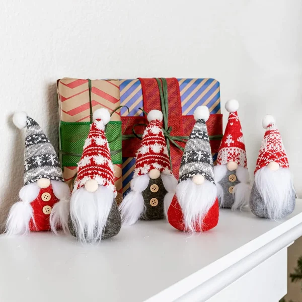 Joyin 6pcs Plush Gnome Christmas Ornaments 6in 3 Joyin 6pcs Plush Gnome Christmas Ornaments 6in