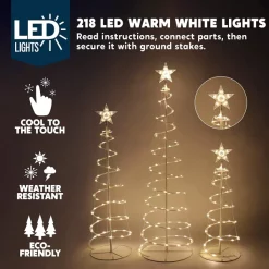 Joiedomi 3pcs Outdoor Spiral Christmas Tree Warm White Lights 10 Joiedomi 3pcs Outdoor Spiral Christmas Tree Warm White Lights -Christmas Ornaments Sales Store 3 Packs Lighted Spiral Christmas Tree Set 3 result 600x600 1