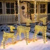Joiedomi 3Pcs Christmas Yard Lights 5ft Buck, 4ft Doe, 3ft Fawn With Wreath -Christmas Ornaments Sales Store 3 Pcs LED Yard Lights Fabric 5ft Buck 4ft Doe and 3ft Fawn with Wreath Gold 7 600x600 1