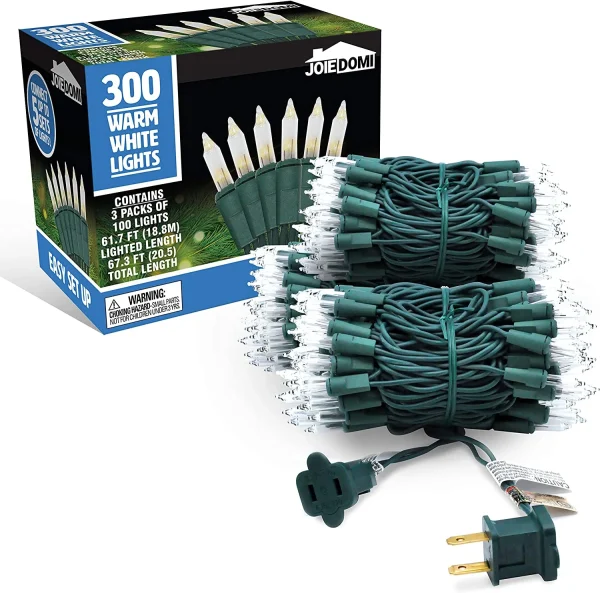 Joiedomi 3x100 Warm White String Lights 24.6ft 5 Joiedomi 3x100 Warm White String Lights 24.6ft - Image 3