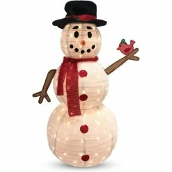 Joiedomi 160 LED 3D Collapsible Snowman Yard Decoration Lighted 11 Joiedomi 160 LED 3D Collapsible Snowman Yard Decoration Lighted -Christmas Ornaments Sales Store 3.8ft LED Yard Lights Collapsible Snowman with Top Hat 5 600x600 1
