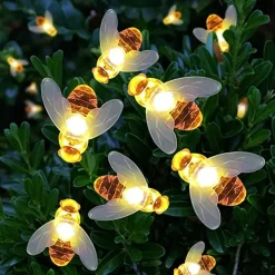 Joiedomi 30 LED Honey Bees Fairy String Lights Warm White 21ft