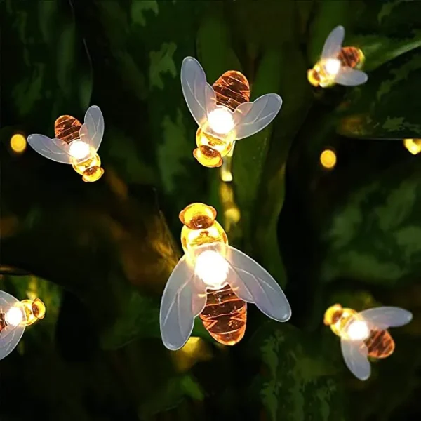 Joiedomi 30 LED Honey Bees Fairy String Lights Warm White 21ft 7 Joiedomi 30 LED Honey Bees Fairy String Lights Warm White 21ft - Image 5