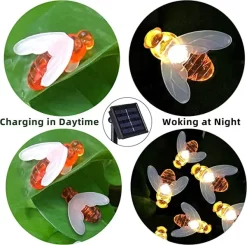 Joiedomi 30 LED Honey Bees Fairy String Lights Warm White 21ft 11 Joiedomi 30 LED Honey Bees Fairy String Lights Warm White 21ft -Christmas Ornaments Sales Store 30 LED Honey Bees Fairy String Lights Warm White 21ft 6 600x596 1