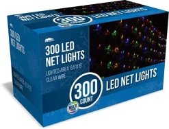 Joiedomi 300 LED Multicolor Christmas Net Lights 6.5x15ft -Christmas Ornaments Sales Store 300 LED Christmas Net Lights Multicolor 2 600x456 1