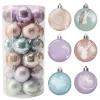 Joiedomi 30pcs Pink And Purple Christmas Ornaments 2.36in -Christmas Ornaments Sales Store 30Pcs 6CM Fantasy Christmas Ornaments Assorted Design 5 600x600 1