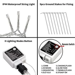 Joiedomi 335 LED Warm White Outdoor Star String Lights 16.4ft -Christmas Ornaments Sales Store 335 Count LED Warm White Outdoor Star String Lights 3 600x600 1