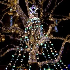 Joiedomi 345 LED 8 Lighting Modes Waterfall Lights 16.4ft -Christmas Ornaments Sales Store 345 LED 8 Lighting Modes Waterfall Lights 4 600x600 1