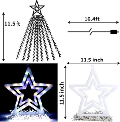 Joiedomi 345 LED 8 Lighting Modes Waterfall Lights 16.4ft -Christmas Ornaments Sales Store 345 LED 8 Lighting Modes Waterfall Lights 6 600x608 1