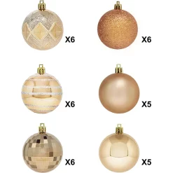 Joiedomi 34pcs Champagne Christmas Ball Ornaments 2.36in 8 Joiedomi 34pcs Champagne Christmas Ball Ornaments 2.36in -Christmas Ornaments Sales Store 34Pcs Christmas Ball Ornaments Champagne 2