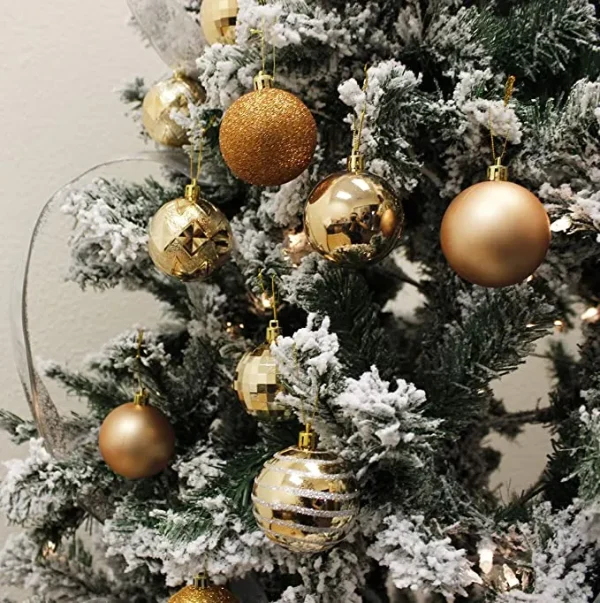 Joiedomi 34pcs Champagne Christmas Ball Ornaments 2.36in 6 Joiedomi 34pcs Champagne Christmas Ball Ornaments 2.36in - Image 4