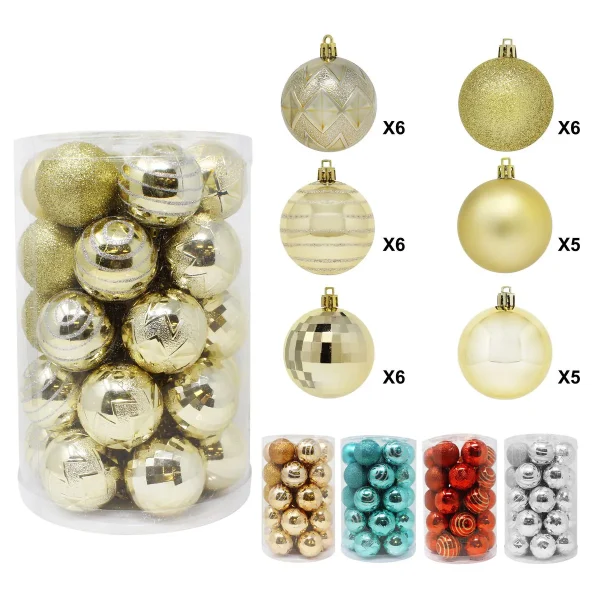 Joiedomi 34pcs Gold Christmas Ball Ornaments 3 Joiedomi 34pcs Gold Christmas Ball Ornaments