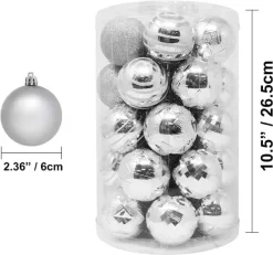 Joiedomi 34pcs Silver Christmas Ball Ornaments 9 Joiedomi 34pcs Silver Christmas Ball Ornaments -Christmas Ornaments Sales Store 34Pcs Christmas Ball Ornaments Silver 2 600x562 1