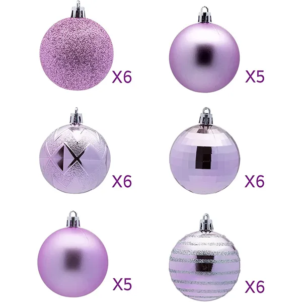 Joiedomi 34pcs Lavender Christmas Ball Ornaments 5 Joiedomi 34pcs Lavender Christmas Ball Ornaments - Image 3