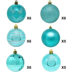Joiedomi 34pcs Teal Christmas Ball Ornaments 8 Joiedomi 34pcs Teal Christmas Ball Ornaments -Christmas Ornaments Sales Store 34pcs Teal Christmas Ball Ornaments 1