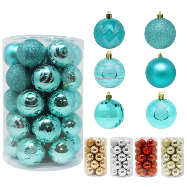 Joiedomi 34pcs Teal Christmas Ball Ornaments 3 Joiedomi 34pcs Teal Christmas Ball Ornaments