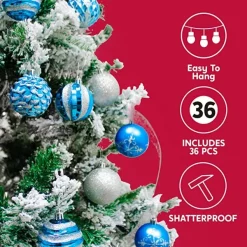 Joiedomi 36pcs Blue And Silver Christmas Ornament Balls 9 Joiedomi 36pcs Blue And Silver Christmas Ornament Balls -Christmas Ornaments Sales Store 36Pcs Blue and Silver Christmas Ornaments 3 1 600x600 1