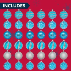 Joiedomi 36pcs Blue And Silver Christmas Ornament Balls 13 Joiedomi 36pcs Blue And Silver Christmas Ornament Balls -Christmas Ornaments Sales Store 36Pcs Blue and Silver Christmas Ornaments 5 1 600x600 1