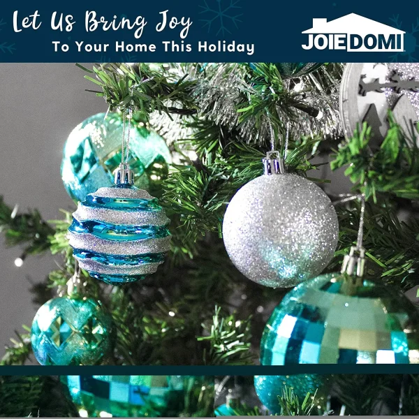 Joiedomi 36pcs Blue And Silver Christmas Ornament Balls 7 Joiedomi 36pcs Blue And Silver Christmas Ornament Balls - Image 5