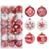 Joiedomi 36pcs Shatterproof Red And White Christmas Ball Ornaments