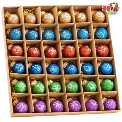Joiedomi 36pcs Mini Glittered Glass Patterned Christmas Balls 9 Joiedomi 36pcs Mini Glittered Glass Patterned Christmas Balls -Christmas Ornaments Sales Store 36Pcs Mini Glitter Glass Patterned Balls Ornaments 1 result 600x600 1
