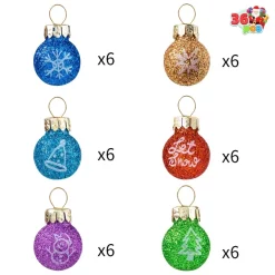Joiedomi 36pcs Mini Glittered Glass Patterned Christmas Balls 11 Joiedomi 36pcs Mini Glittered Glass Patterned Christmas Balls -Christmas Ornaments Sales Store 36Pcs Mini Glitter Glass Patterned Balls Ornaments 3 result 600x600 1