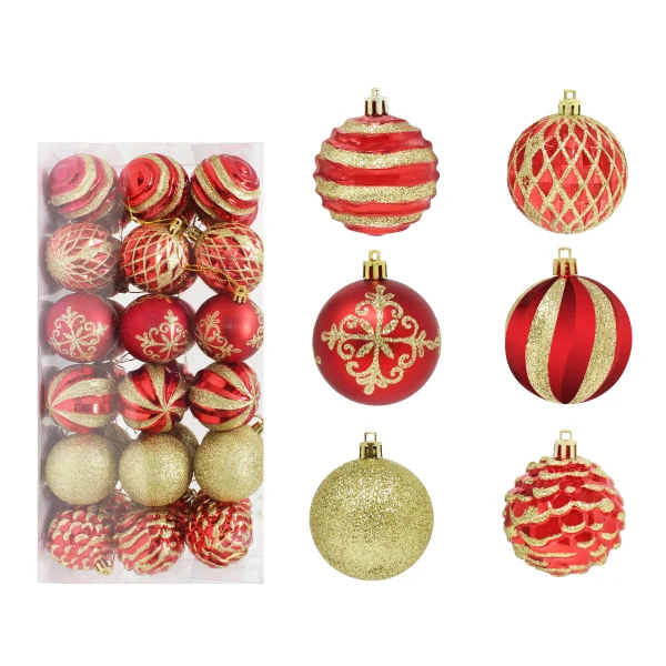 Joiedomi 36pcs Red And Gold Christmas Ball Ornaments 3 Joiedomi 36pcs Red And Gold Christmas Ball Ornaments