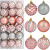 Joiedomi 36pcs Rose Gold And Silver Christmas Ball Ornaments -Christmas Ornaments Sales Store 36pcs Rose Gold and Silver Christmas Ball Ornaments 2 结果 600x600 1
