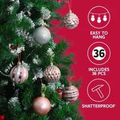 Joiedomi 36pcs Rose Gold And Silver Christmas Ball Ornaments 9 Joiedomi 36pcs Rose Gold And Silver Christmas Ball Ornaments -Christmas Ornaments Sales Store 36pcs Rose Gold and Silver Christmas Ball Ornaments 3 结果 1 600x600 1