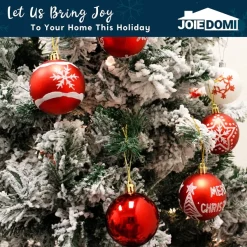 Joiedomi 36pcs Shatterproof Red And White Christmas Ball Ornaments 12 Joiedomi 36pcs Shatterproof Red And White Christmas Ball Ornaments -Christmas Ornaments Sales Store 36pcs Shatterproof Red and White Christmas Ball Ornaments 4 600x600 1