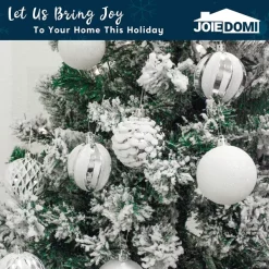 Joiedomi 36pcs White And Silver Christmas Ball Ornaments -Christmas Ornaments Sales Store 36pcs White and Silver Christmas Ball Ornaments 5 600x600 1