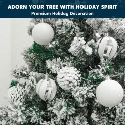 Joiedomi 36pcs White And Silver Christmas Ball Ornaments -Christmas Ornaments Sales Store 36pcs White and Silver Christmas Ball Ornaments 7 600x600 1