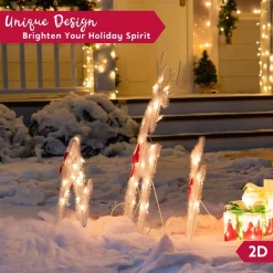 Joiedomi 3pcs Light Up Yard Reindeer Family Decoration -Christmas Ornaments Sales Store 3Pcs 2D Incandescent Yard Lights 4 1 600x600 1